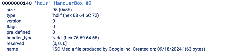 Google MP4 Track Handler