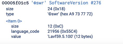 FFmpeg MP4 @swr user data